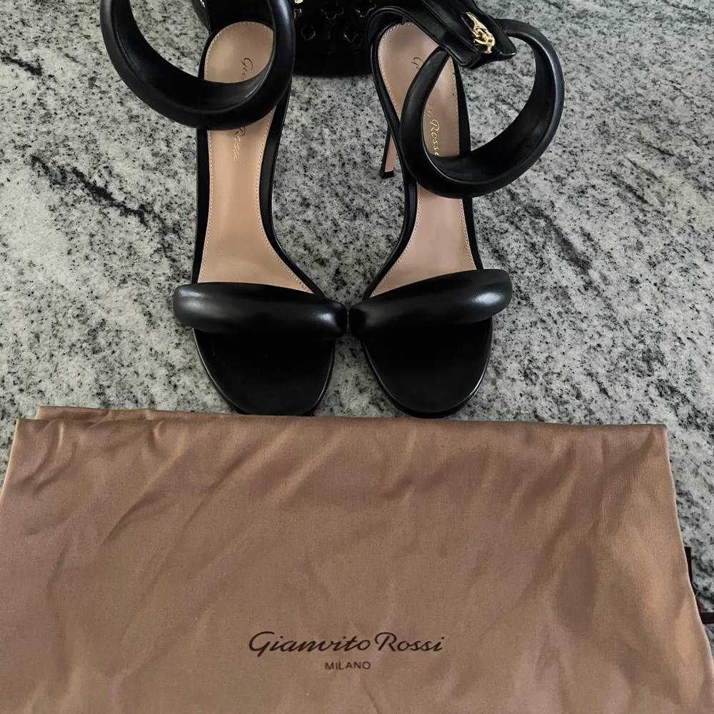 Gianvito Rossi Black Bijoux Heels (Priced to Sell) read description